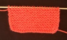 Garter stitch knitting