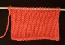 Stocking stitch knitting