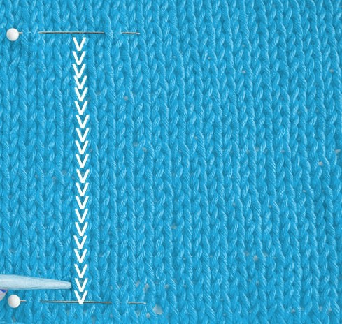Checking knitting tension counting rows