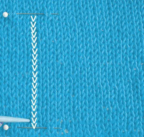 Checking knitting tension counting rows