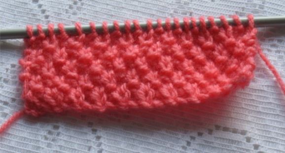Double moss stitch or double seed stitch explanation