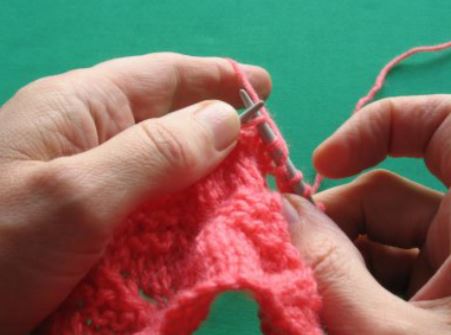 Slip second stitch knitwise.